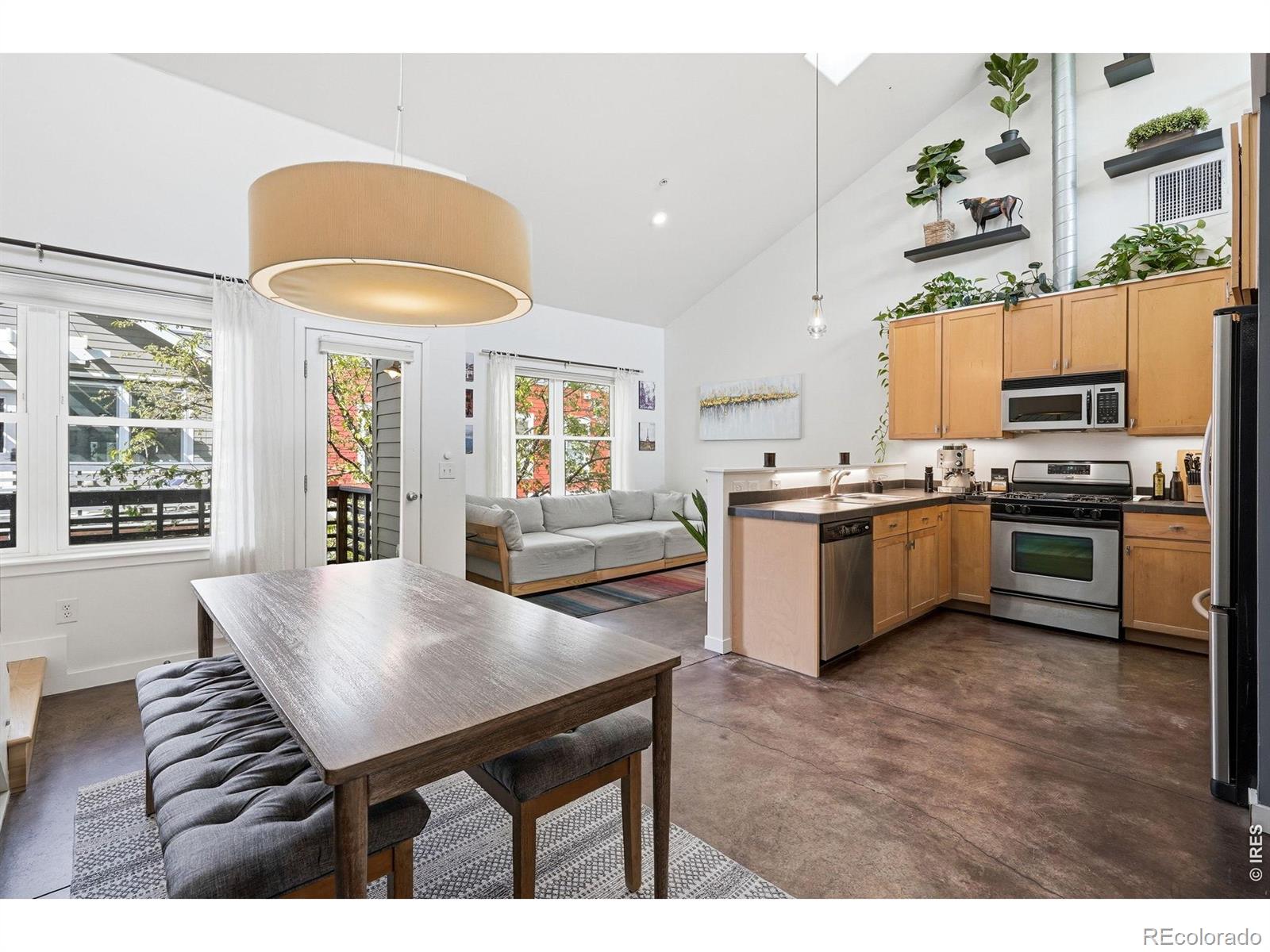 Kitchen, dining, and sitting area at 1625 Yellow Pine Ave