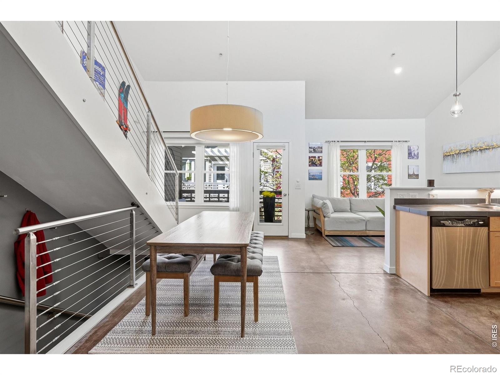 Dining area and deck access at 1625 Yellow Pine Ave
